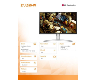 LG 27'' 27UL550-W 4K HDR Biały - 491691 - zdjęcie 12